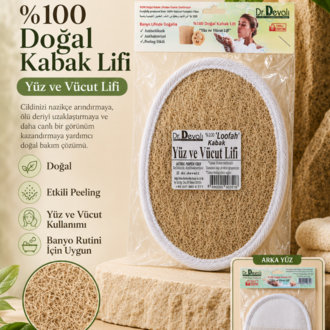 Dr.Devalı Yüz ve Vücut İçin Oval Kabak Lifi (Loofah)