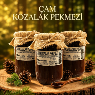 3 Adet Dr.Devalı Doğal Çam Kozalak Pekmezli Özel Karışım(Şekersiz) 800 g