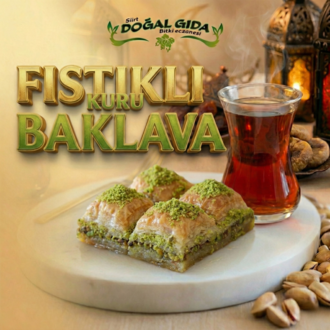 Siirt Doğal Gıda Taze Fıstıklı Baklava Kuru 1 KG
