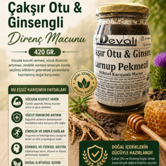 Dr.Devalı Kuvvet&Direnç Desteği Çakşır Otlu Bitkisel Karışım Macunu 420 GR