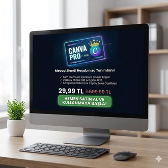 Canva Pro Lisans (7/24 Otomatik Teslimat) - 1 Yıl