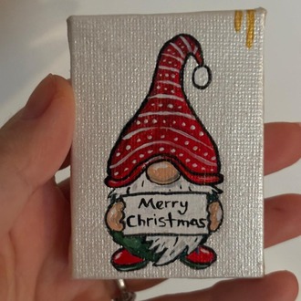 Merry Christmas Tuval Magnet