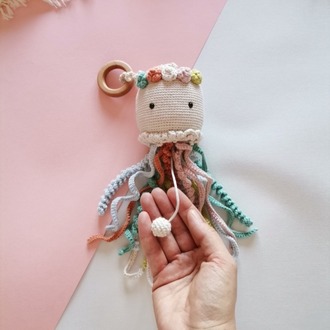 Amigurumi Denizanası Jill Oyuncak (Müzik Kutulu)