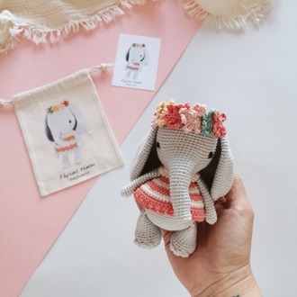 Amigurumi Kız Fil Mumbo Oyuncak