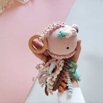 Amigurumi Denizanası Jill Oyuncak (Müzik Kutusuz)