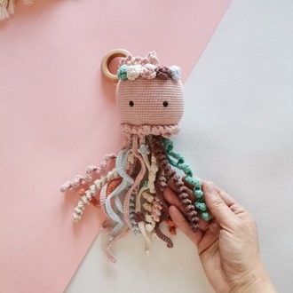 Amigurumi Denizanası Jill Oyuncak (Müzik Kutusuz)