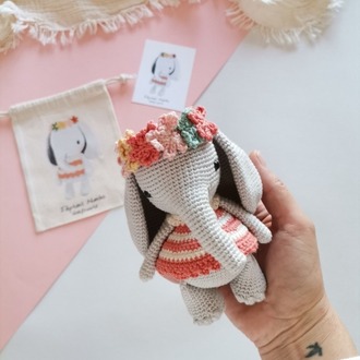 Amigurumi Kız Fil Mumbo Oyuncak