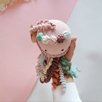 Amigurumi Denizanası Jill Oyuncak (Müzik Kutusuz)