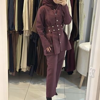 Zımba detaylı şık takım 