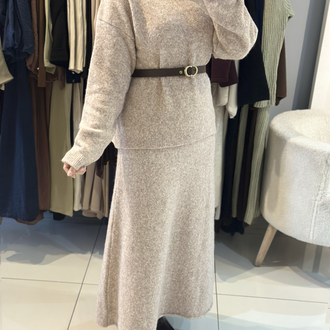 H&M model triko etekli yün takım 