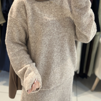 H&M model triko etekli yün takım 