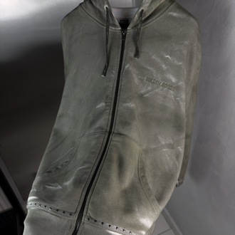 Golden Goose Orjinal Etiketli Fermuarlı Sweatshirt Haki