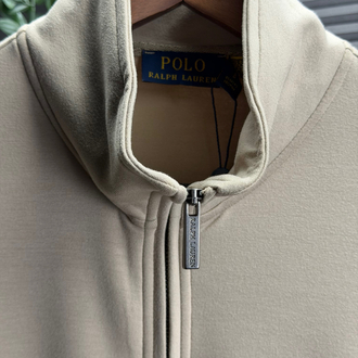 RL Orjinal Etiketli Tam Fermuarlı Sweatshirt Bej (Modal)