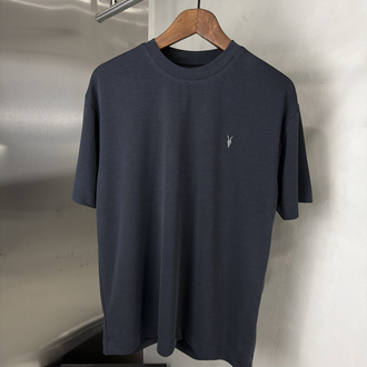 All Saints Orjinal Etiketli T-Shirt Koyu Antrasit (Modal Pike)