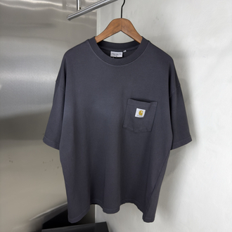 Carhartt Oversize Yıkamalı T-Shirt Siyah (Orjinal)