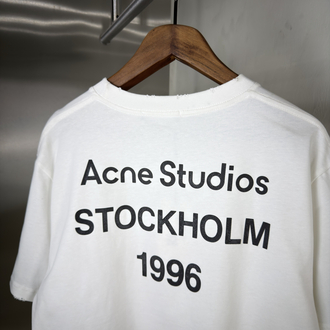 Acne Studios Orjinal Etiketli T-Shirt Beyaz (Oversize)