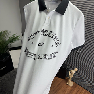 Off White Orjinal Etiketli Polo Yaka Beyaz