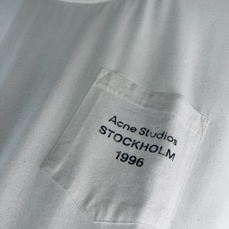 Acne Studios Orjinal Etiketli T-Shirt Beyaz (Oversize)