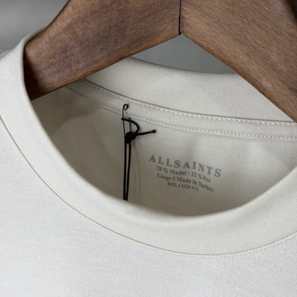 AllSaints Orjinal Etiketli T-Shirt Açık Bej (Modal Pike)