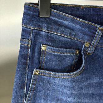 Saint Laurent Orjinal Etiketli Kot Pantolon Koyu Mavi