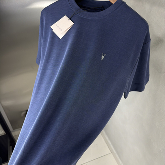 AllSaints Orjinal Etiketli T-Shirt Lacivert (Modal Pike)