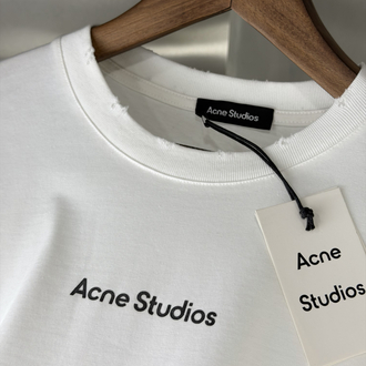 Acne Studios Orjinal Etiketli T-Shirt Beyaz (Oversize)