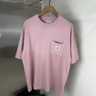 Carhartt Oversize Yıkamalı T-Shirt Pembe (Orjinal)