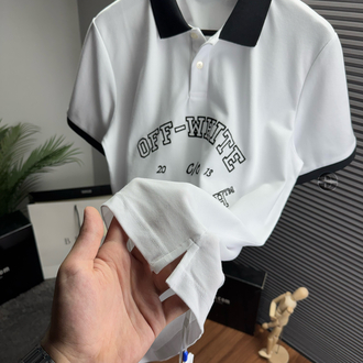 Off White Orjinal Etiketli Polo Yaka Beyaz