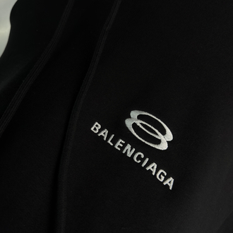 Balenciaga Orjinal Etiketli Kapüşonlu Sweatshirt Siyah