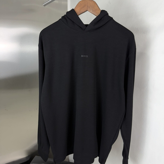 BSS Orjinal Etiketli Kapüşonlu Sweatshirt Siyah (Modal Pike)