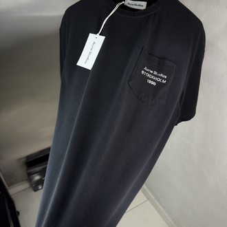 Acne Studios Orjinal Etiketli T-Shirt Siyah (Oversize)