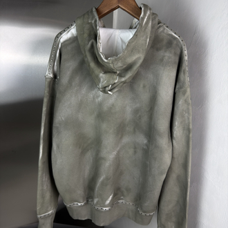 Golden Goose Orjinal Etiketli Fermuarlı Sweatshirt Haki
