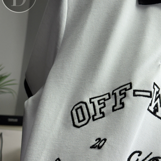 Off White Orjinal Etiketli Polo Yaka Beyaz