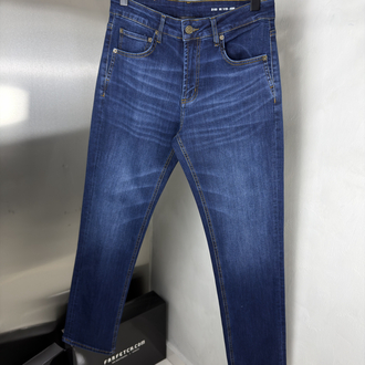 Saint Laurent Orjinal Etiketli Kot Pantolon Koyu Mavi