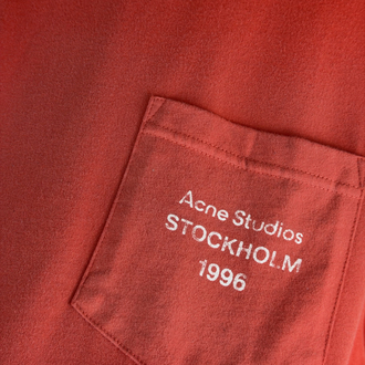 Acne Studios Orjinal Etiketli T-Shirt Nar Çiçeği (Oversize)