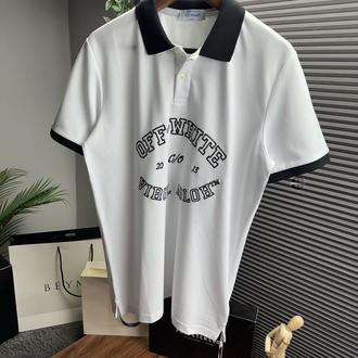 Off White Orjinal Etiketli Polo Yaka Beyaz
