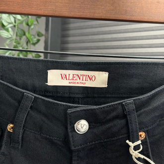 Valentino Orjinal Etiketli Kot Pantolon Siyah 