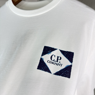 CP Company Orjinal Etiketli T-Shirt Beyaz