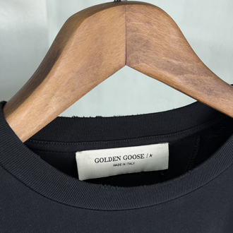 Golden Goose Orjinal Etiketli T-Shirt Siyah (Ense Detay)