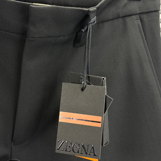Zegna Orjinal Etiketli Kumaş Pantolon Siyah