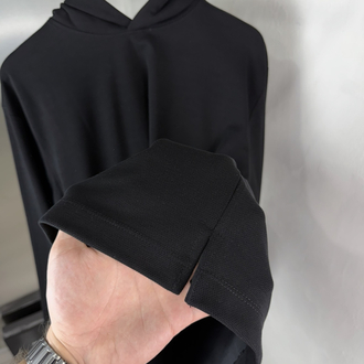 BSS Orjinal Etiketli Kapüşonlu Sweatshirt Siyah (Modal Pike)