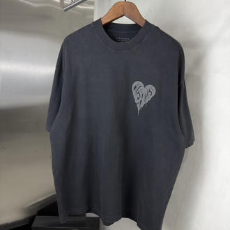 Allsaints Oversize T-Shirt Antrasit Yıkamalı (Orjinal)