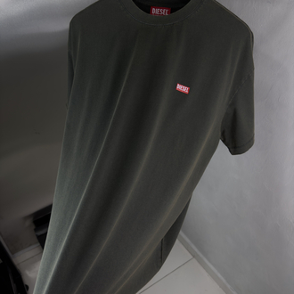 DSL Orjinal Etiketli T-Shirt Koyu Haki (Yıkamalı)