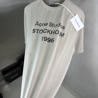 Acne Studios Orjinal Etiketli T-Shirt Bej (Oversize)