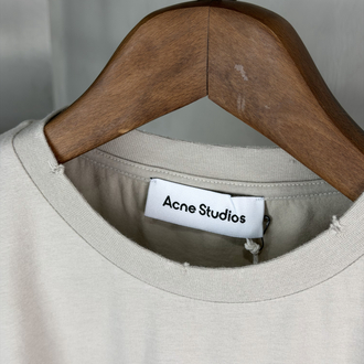 Acne Studios Orjinal Etiketli T-Shirt Bej (Oversize)