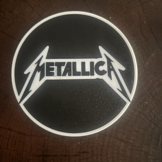 Metallica dekor stand + 2 bardak altlığı