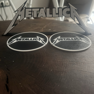 Metallica dekor stand + 2 bardak altlığı