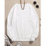 Bisiklet Yaka Beyaz Sweatshirt Kışlık