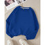 Bisiklet Yaka Mavi Sweatshirt Kışlık