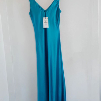 Zara saten elbise